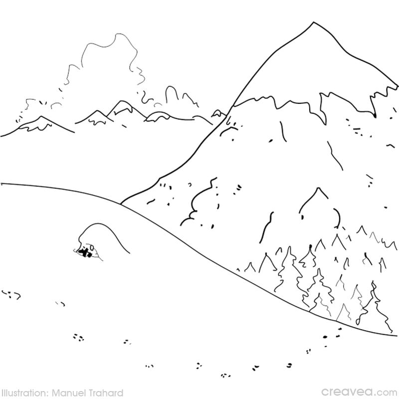 着色页: 山 (自然) #156479 - 免费可打印着色页