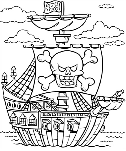着色页: 海盗船 (运输) #138239 - 免费可打印着色页