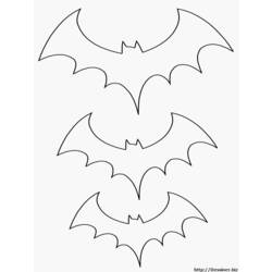 着色页: 蝙蝠 - 免费可打印着色页