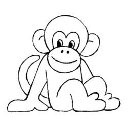 着色页: 黑猩猩 - 免费可打印着色页
