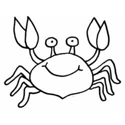 着色页: 螃蟹 - 免费可打印着色页