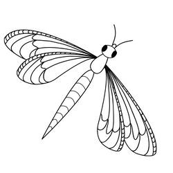 着色页: 蜻蜓 (动物) #9885 - 免费可打印着色页
