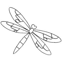 着色页: 蜻蜓 - 免费可打印着色页