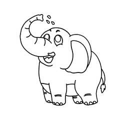 着色页: 大象 (动物) #6347 - 免费可打印着色页