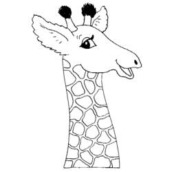 着色页: 长颈鹿 (动物) #7221 - 免费可打印着色页