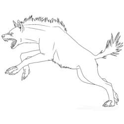 着色页: 鬣狗 - 免费可打印着色页