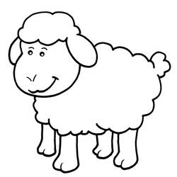 着色页: 羊肉 - 免费可打印着色页