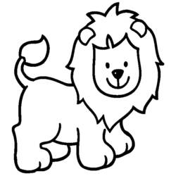 着色页: 狮子 (动物) #10248 - 免费可打印着色页