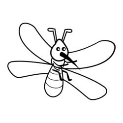 着色页: 蚊子 (动物) #11328 - 免费可打印着色页