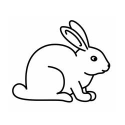 着色页: 兔子 (动物) #9500 - 免费可打印着色页