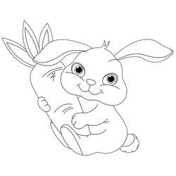 着色页: 兔子 (动物) #9613 - 免费可打印着色页