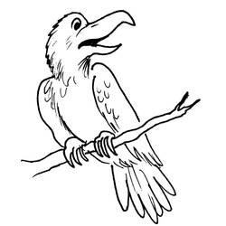 着色页: 乌鸦 (动物) #4292 - 免费可打印着色页
