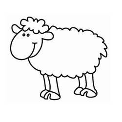 着色页: 羊 - 免费可打印着色页