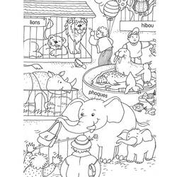 着色页: 动物园 (动物) #12638 - 免费可打印着色页