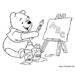 着色页: 维尼熊 (动画电影) #28619 - 免费可打印着色页
