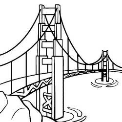 着色页: 桥 (建筑和建筑) #62877 - 免费可打印着色页