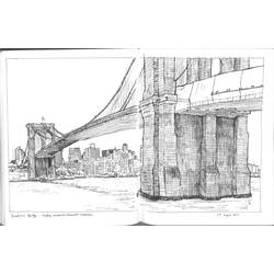 着色页: 桥 (建筑和建筑) #62901 - 免费可打印着色页