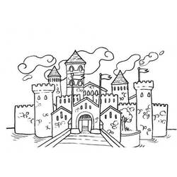着色页: 城堡 - 免费可打印着色页