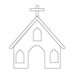 着色页: 教会 (建筑和建筑) #64315 - 免费可打印着色页