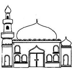 着色页: 清真寺 - 免费可打印着色页