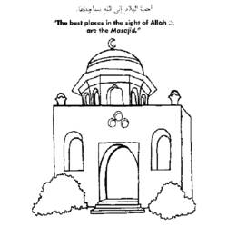 着色页: 清真寺 (建筑和建筑) #64527 - 免费可打印着色页