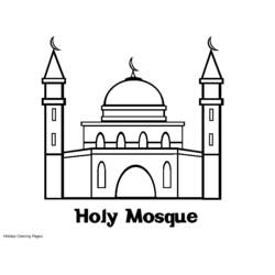 着色页: 清真寺 (建筑和建筑) #64541 - 免费可打印着色页