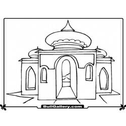 着色页: 清真寺 (建筑和建筑) #64607 - 免费可打印着色页