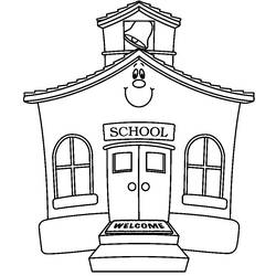 着色页: 学校 (建筑和建筑) #66808 - 免费可打印着色页