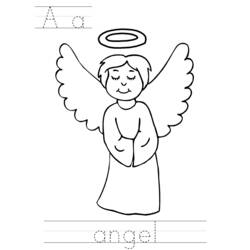 着色页: 天使 - 免费可打印着色页