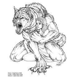 着色页: 狼人 (人物) #100056 - 免费可打印着色页