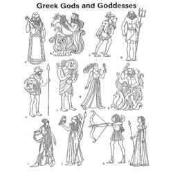 着色页: 希腊神话 (众神与女神) #109694 - 免费可打印着色页
