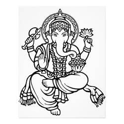 着色页: 印度神话：象头神 - 免费可打印着色页