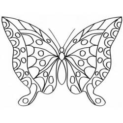 着色页: 蝴蝶曼荼罗 - 免费可打印着色页
