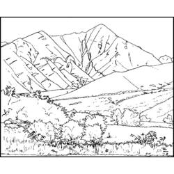 着色页: 山 (自然) #156475 - 免费可打印着色页