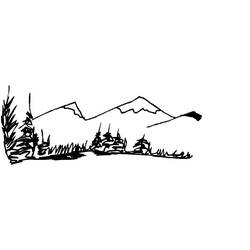 着色页: 山 (自然) #156494 - 免费可打印着色页