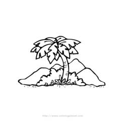 着色页: 棕榈 (自然) #161169 - 免费可打印着色页