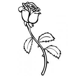 着色页: 玫瑰 (自然) #161873 - 免费可打印着色页