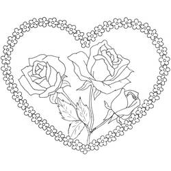 着色页: 玫瑰 (自然) #161883 - 免费可打印着色页