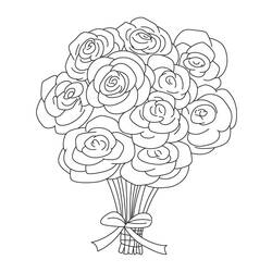 着色页: 玫瑰 (自然) #161892 - 免费可打印着色页