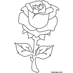 着色页: 玫瑰 (自然) #161897 - 免费可打印着色页