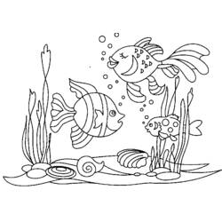 着色页: 海底 (自然) #160264 - 免费可打印着色页