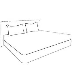 着色页: 床 (对象) #167830 - 免费可打印着色页