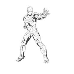 着色页: 钢铁侠 (超级英雄) #80522 - 免费可打印着色页