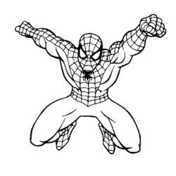 着色页: 蜘蛛侠 (超级英雄) #78656 - 免费可打印着色页
