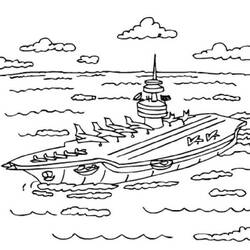 着色页: 航空母舰 (运输) #137863 - 免费可打印着色页