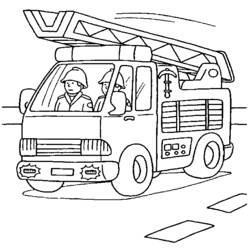 着色页: 消防车 (运输) #135791 - 免费可打印着色页