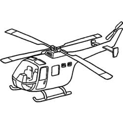 着色页: 直升机 - 免费可打印着色页