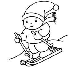 着色页: 雪橇 - 免费可打印着色页