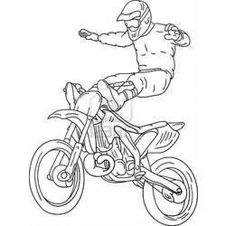 着色页: 摩托车越野赛 - 免费可打印着色页