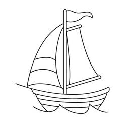 着色页: 帆船 - 免费可打印着色页